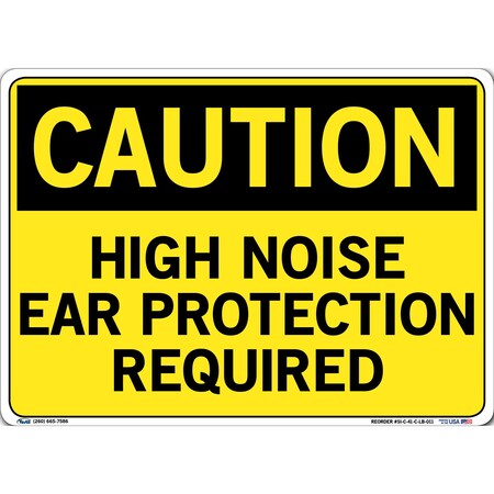 Vestil Sign, Caution, 14.5x10.5", Label/Decal, .01, SI-C-41-C-LB-011 SI-C-41-C-LB-011